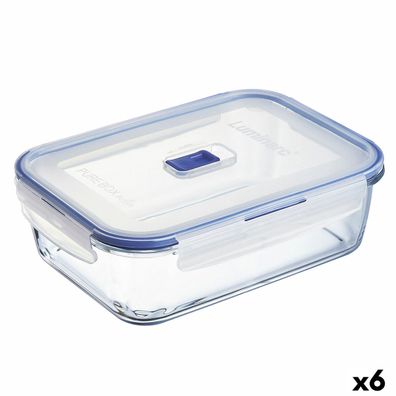 Lunchbox hermetisch Luminarc Pure Box Active 22 x 16 cm 1,97 l zweifarbig Glas (6 Stü