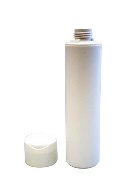 Leerflasche rund weiß 50x250ml mit Disktop weiß 50 Stück