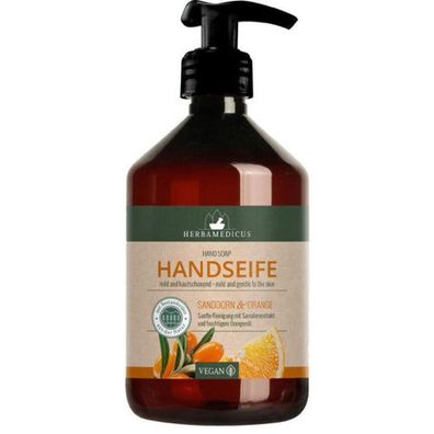 Herbamedicus Handseife Sanddorn & Orange 500 ml in Pumpflasche