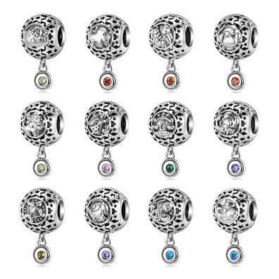 925 Silber Sternzeichen Charms Astro Schmuck Charm Sternbilder für Armband oder Kette