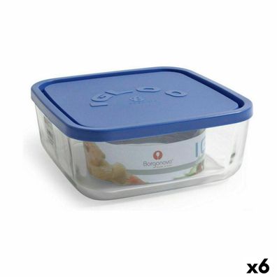 Lunchbox Borgonovo karriert Blau 3,2 L (6 Stück)