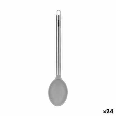 Löffel Quttin Silikon Edelstahl Stahl 34 x 7 cm (24 Stück)