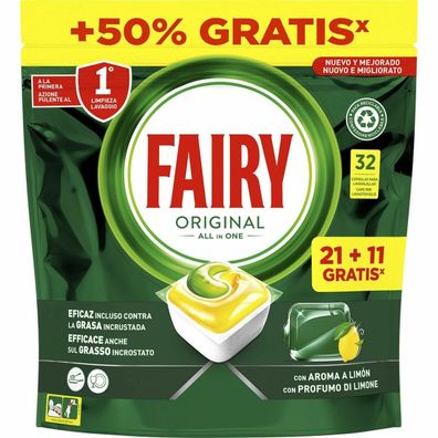 Tabs für Spülmaschine Lemon Fairy 32 Stück