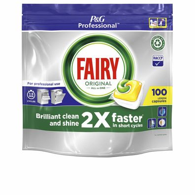 Tabs für Spülmaschine Fairy All in 1 Original Zitronengelb (100 Stück)