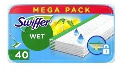 Swiffer Sweeper, ?ciereczki pod?ogowe do mopa Citrus Fresh, 40 sztuk