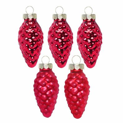 Zapfen 12 Stk 4.5cm Ochsenblut Inge-Glas