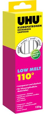 UHU Klebepatronen LOW MELT 110°C, 125 g (10er Faltschachtel)