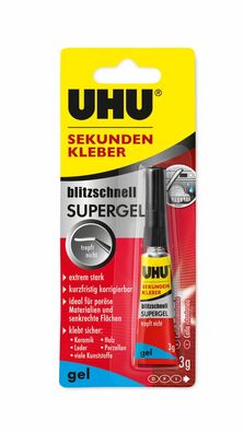 UHU Sekundenkleber blitzschnell Supergel 3g