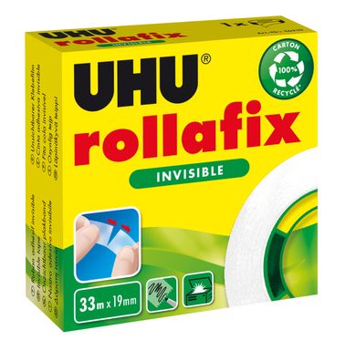 UHU Klebeband rollafix invisible 33mx19mm