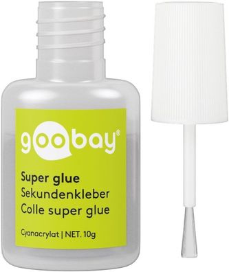 goobay Sekundenkleber 10 Gramm Flasche mit Pinel (1er Blister)