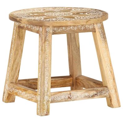 vidaXL Hocker Handbemalt 38×38×35 cm Mango Massivholz