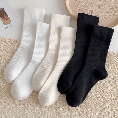 6 Paar Wadensocken für Damen, einfarbig und schlicht