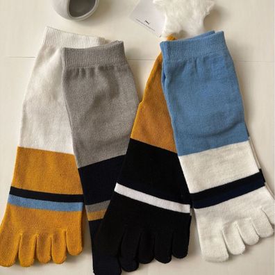 4 Paar Herren-Baumwollsocken für Herbst und Winter, Tabi-Socken