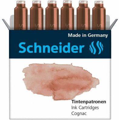 Ink Cartridges Schneider Pastel - Cognac Brown Box 6pcs