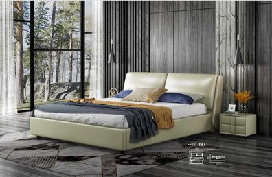Lederbett Betten Doppel Ehe Modernes Gestell Luxus Schlafzimmer Hotel 180X200