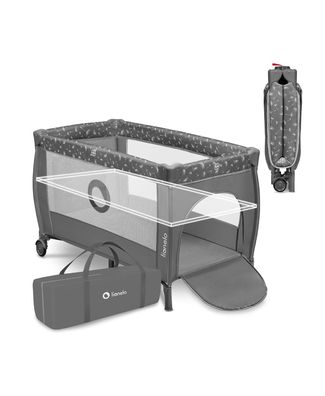 Reisebett Lionelo Stefi Plus 2 in 1 Laufstall Kinderbett Babybett