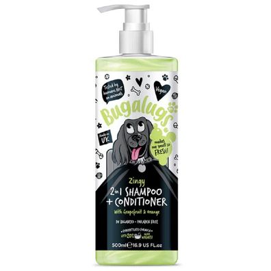 Bugalugs Zingy 2-in-1 Dog Shampoo + Conditioner 250ml - Grapefruit & Orange