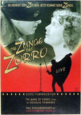 Die Zunge des Zorro - Original Kinoplakat A1 - Ralph Turnheim -Filmposter