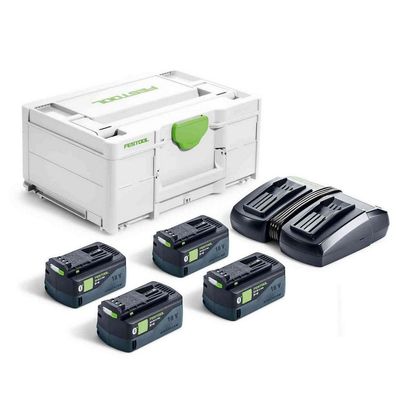 Festool Energie Set Akkupack Akku Schnellladegerät SYS 18V 4x5,0/TCL 6DUO 577709