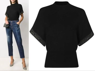 Dsquared2 Stud-embellished Knit Top Pullover Sweater Pulli Strickpulli Jumper L