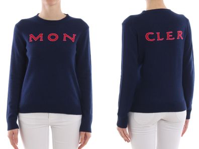 Moncler Logo Intersia Knitted Cashmere Jumper Sweater Sweatshirt Pulli Pullover