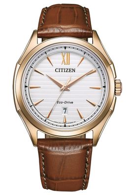 Citizen Eco-Drive Herrenuhr Solar Braun/Roségoldfarben AW1753-10A