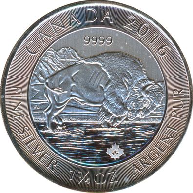 Kanada 2016 - Bison 1 1/4 Oz Silber*