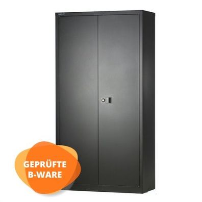 Bisley Flügeltürenschrank Universal, 3 Fachböden, 4 OH, Metall, Anthrazitgrau