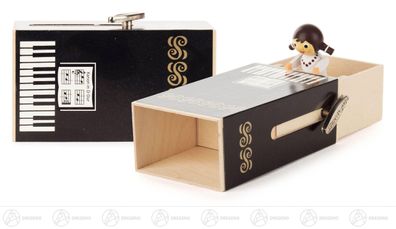 Musikdose Musikdose "Piano-Box" mit Mädchen H=ca 6 cm NEU Erzgebirge Spieldose