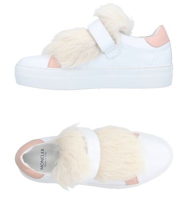 Moncler Victoire Fox Fur Trimmed Slip-on Sneakers Trainers Shoes Fell Schuhe 41