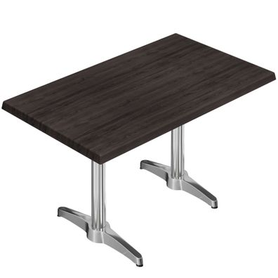 WBC | Bistro Außen Tisch | B: T: H: 120 x 70 x 78,5 cm | Wenge / Aluminium | Rechte