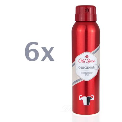 Old Spice Original deo deodorant Bodyspray 6x 150 ml sixpack