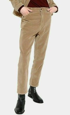 STELLA Mccartney 482975 CAMEL JEANS DENIM VELVET PANTS HOSE Trouser SALE 29