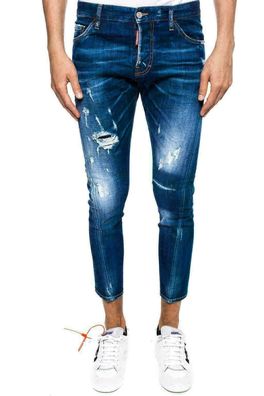 Dsquared² SEXY TWIST JEANS ICONIC RIPPED HOSE DENIM PANTS 5 POCKET Trouser 48