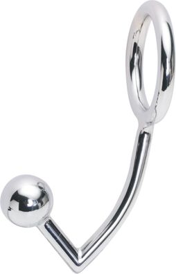 50mm Edelstahl Cockring Anal Hook mit 30mm Analkugel