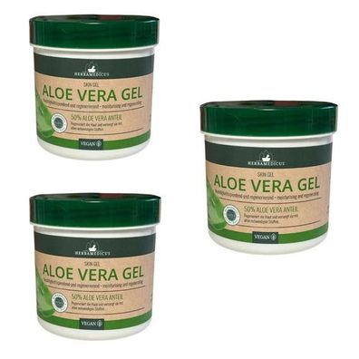 3x250 ml Herbamedicus Aloe Vera Gel Hautcreme