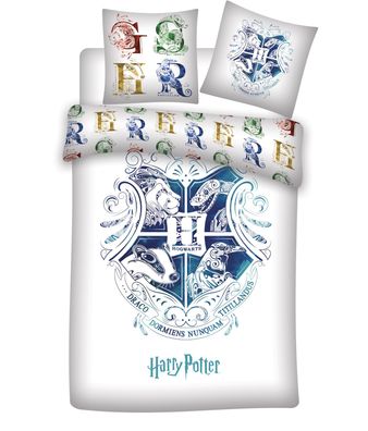 Harry Potter Kinderbettwäsche Set – 140x200 cm Bettbezug & 63x63 cm Kissenbezug