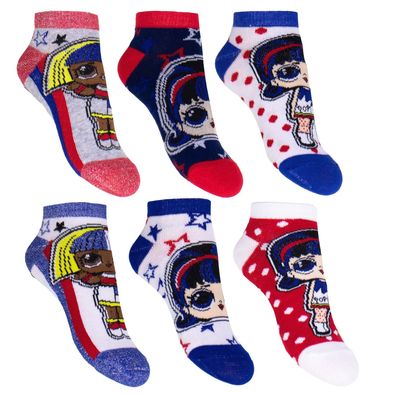 LOL Surprise Socken 3er Pack Sneaker Strümpfe für Mädchen