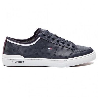 Tommy Hilfiger Herrenschuhe Core Corporate Leather Sneaker Blau FM0FM00552-403