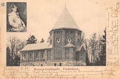 AK Bismarck -Gruftkapelle , Friedrichsruh Postakarte gel. 1899