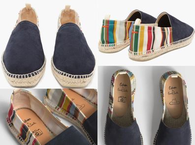 Paul Smith X Castaner Paul Artist Suede Pablo Stripe Espadrilles Schuhe Shoes 41