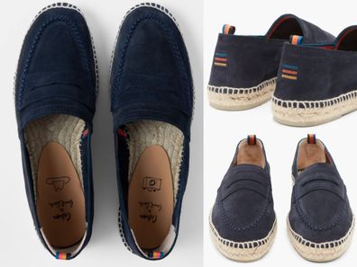 Paul Smith X Castaner Paul Artist Navy Suede 'Paul' Espadrilles Schuhe Shoes 41