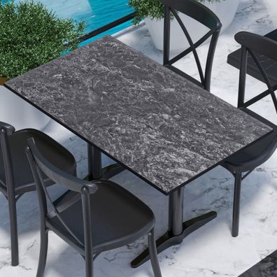 Compact | Gastro HPL Tischplatte | B: 130 x 80 cm | Felsen | Rechteckig | Gastro HP