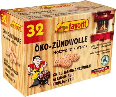 Favorit Öko-Zündwolle Grillanzünder Kaminanzünder Ofen Kohle Anzünder 12x 32 Stk