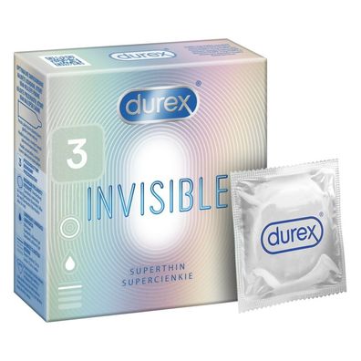 DUREX Invisible Extra Thin superdünne Kondome 3 Stk