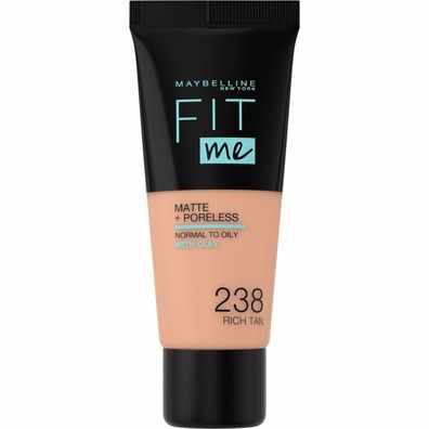 Maybelline New York Fit Me Matte & Poreless Foundation 238 Rich Tan 30ml