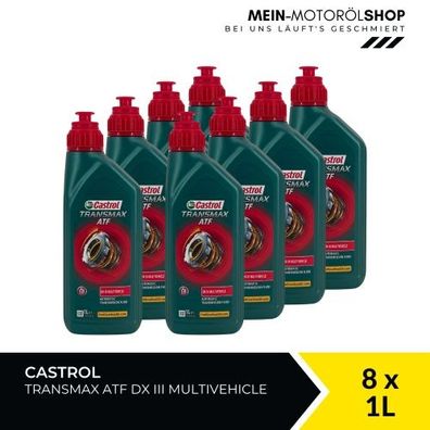 Castrol Transmax ATF DX III Multivehicle 8x1 Liter