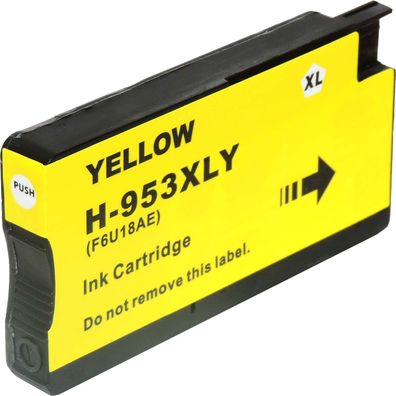 Kompatibel HP 953XL, F6U18AE Y Yellow Gelb Druckerpatrone für 1.600 Seiten von D&C