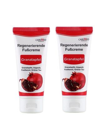 CareMed Regenerierende Fußcreme Granatapfel 2x 75ml