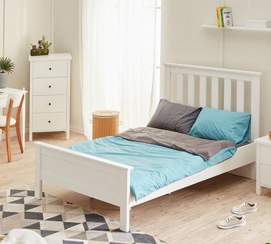 Komplette Schlafzimmer Bett Weiß Holzmöbel Schlafzimmermöbel Luxus